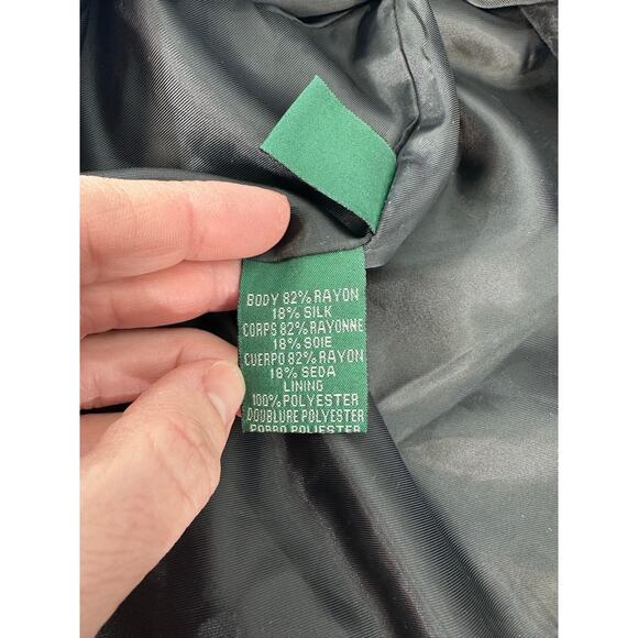 VTG LRL Ralph Lauren Womens 10 Double Breasted Velvet Blazer Gold Buttons - Picture 11 of 13